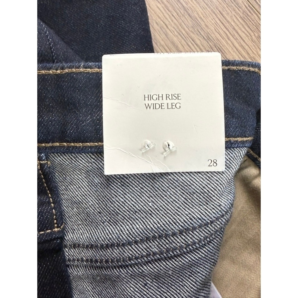 Banana Republic Womens High Rise Wide Leg Jeans Dark Wash Indigo Size 28 NEW - Picture 6 of 12